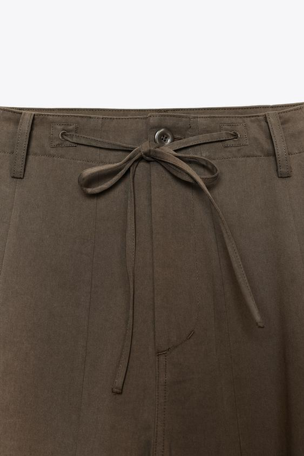 ZARA БРЮКИ-БАЛЛОНЫ КАРГО, КОРИЧНЕВЫЙ