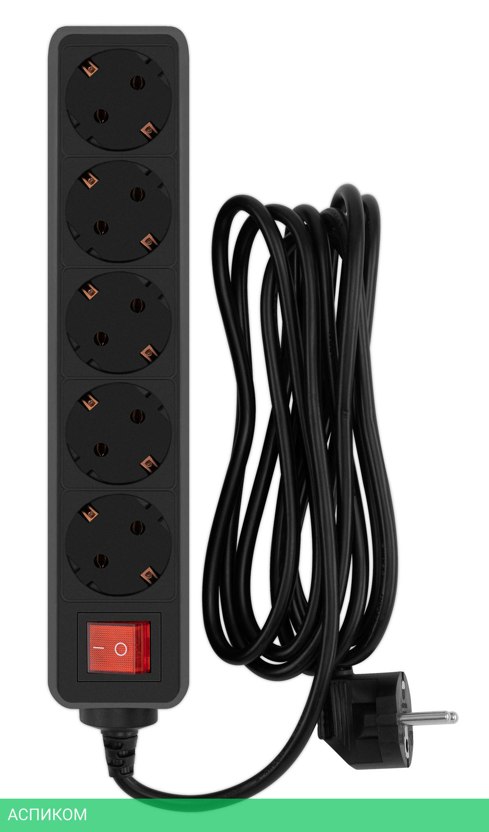 Сетевой фильтр PC Pet AP01006-3-BK черный
