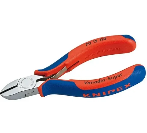 Бокорезы, пружинный механизм, рез: провол. мягк. d 3 мм, средн. d 2 мм, твёрд. d 1.2 мм, L-110 мм,6