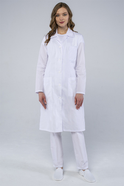 Халат женский База (тк.ТиСи), белый