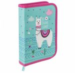 Пенал BRAUBERG, 1 отделение, 1 откидная планка, ткань, 20х14 см, "Lama", 229282