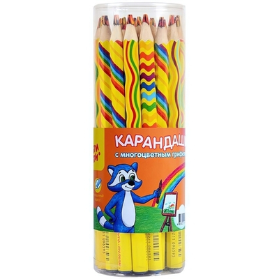 Карандаш "Енот и радуга" 12-цветный грифель, заточ. CP_11659 (Мульти-Пульти)