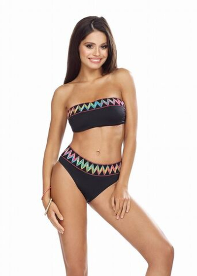 Раздельный купальник-бандо с широкими резинками (Размер: 80/40) (Цвет: черный)