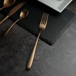 Вилка столовая 21,5 см матовая цвет светлая медь PVD Alessi-Copper P.L. [12]