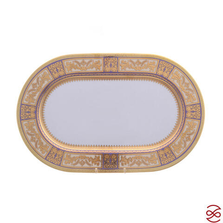 Блюдо овальное Falkenporzellan Diadem Violet Creme Gold 36 см