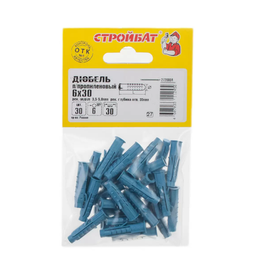 Дюбель Стройбат полипропиленовый 6 x 30 мм 30 шт