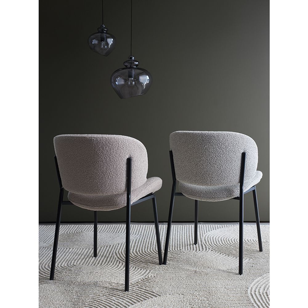 Стул Embrace, букле, светло-серый