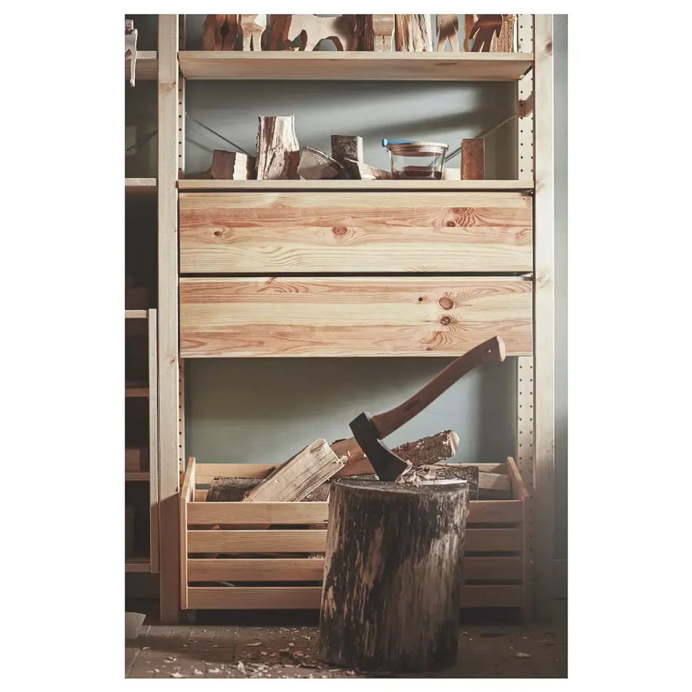 Ящик - IKEA IVAR/ИВАР ИКЕА, 18х30х80 см, под беленый дуб