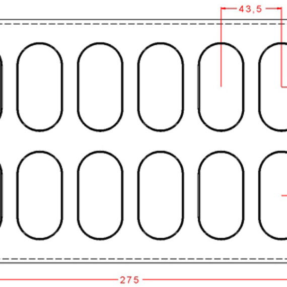 548 | Форма для шоколадных изделий (275*175 мм)