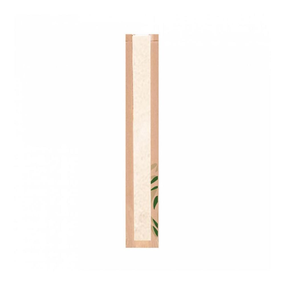 Пакет   для хлеба с окном 9+6,5*60 см, крафт-бумага 36 г/см2, 250 шт/уп, Garcia