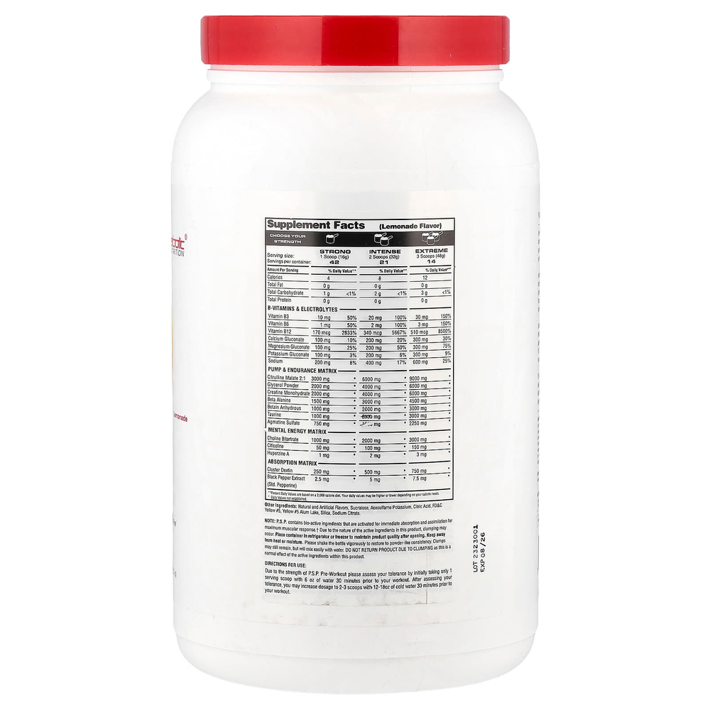 Metabolic Nutrition, PSP Physique, стимулирующий предтренировку, лимонад, 672 г (23,7 унции)
