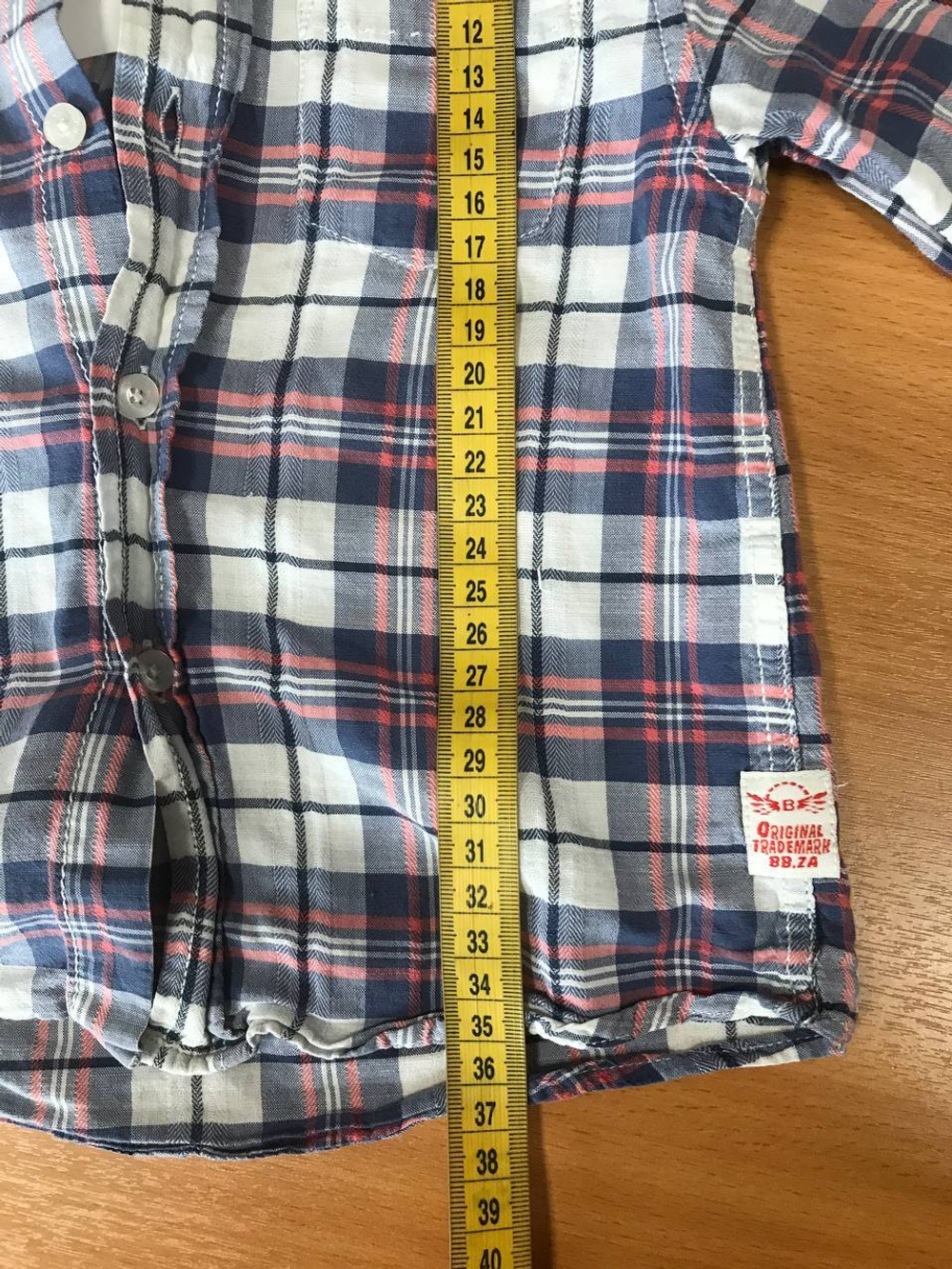 Рубашка в клетку для модного образа, визуально на 1,5/2 года