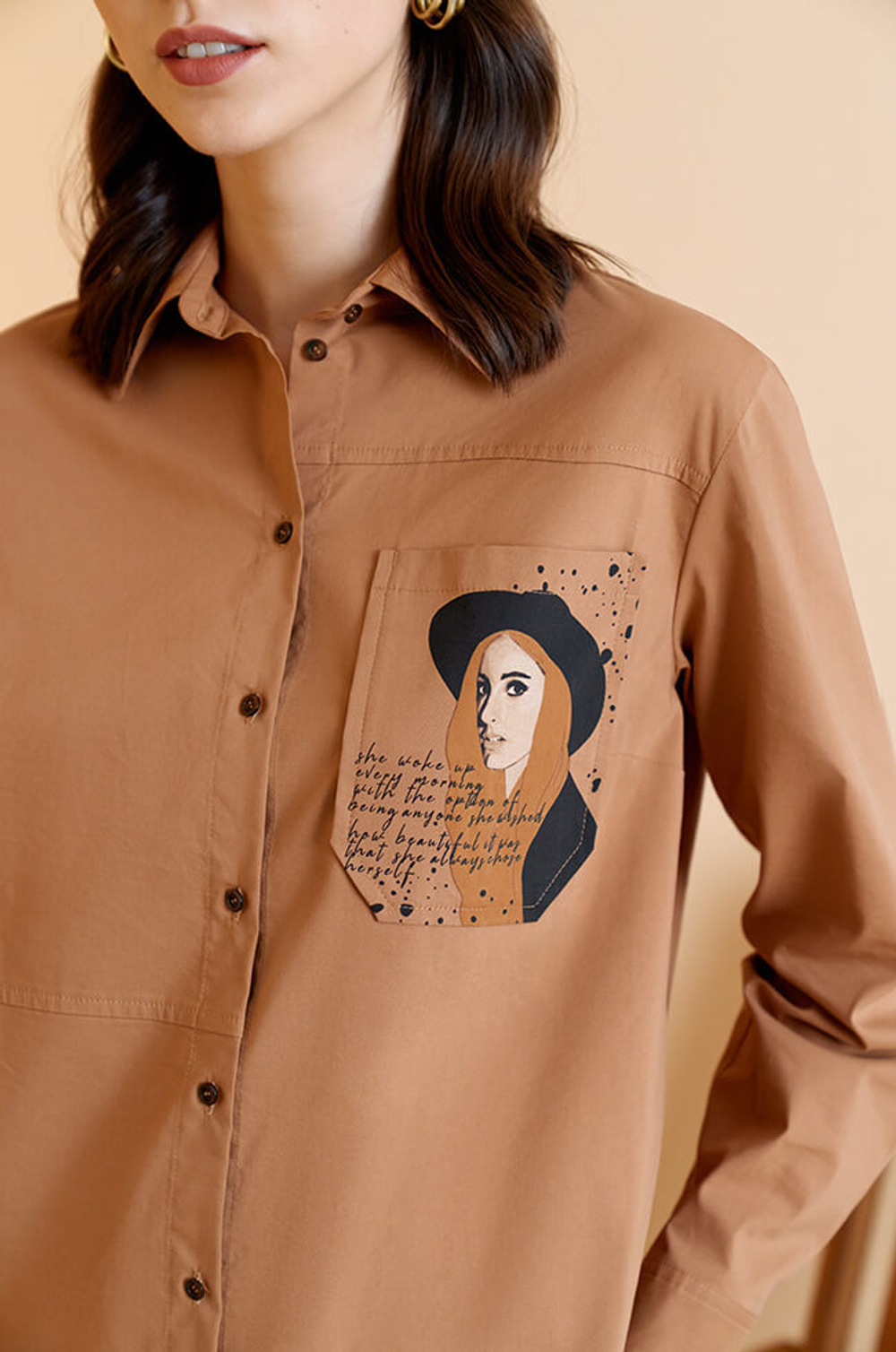 22608 Блузка женская (кэмел)