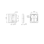 Накладка под цилиндр ET.K.QL52 (ET QL) SSC-16 сатинированный хром