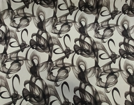 Штапель Дым на бежевом/вискоза