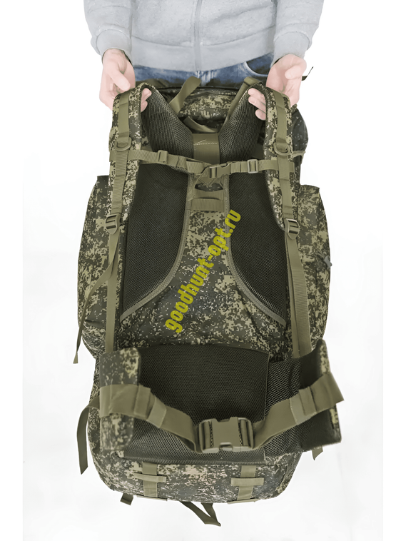 Тактический военный походный каркасный рюкзак 100 л Пиксель