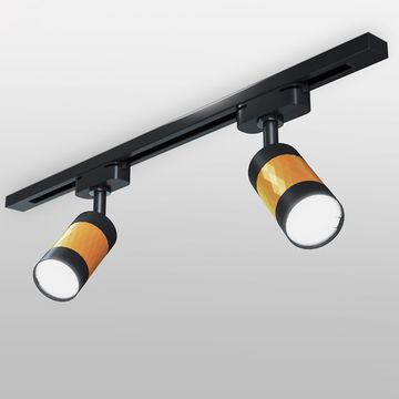 Трековый светильник для однофазного шинопровода MRL 1007 черный/золото Mizar GU10 Elektrostandard