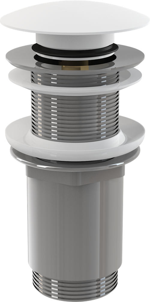 Донный клапан Alcadrain click-clack, белый (A395B)