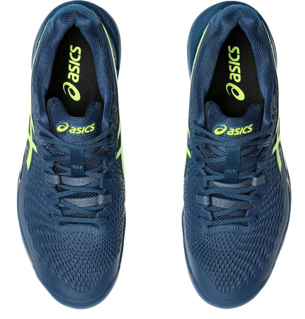 Теннисные кроссовки Asics Gel-Resolution 9 Clay - mako blue/safety yellow