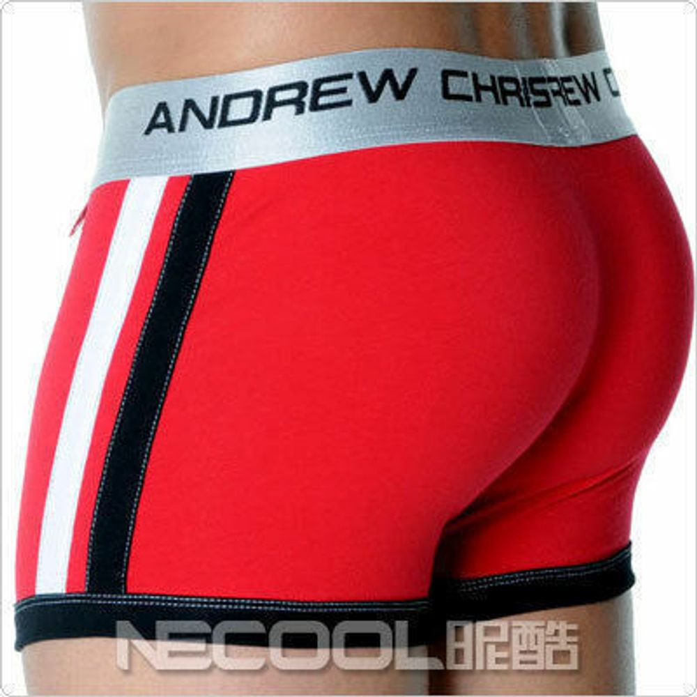 Мужские трусы хипсы красные с пуш ап Andrew Christian Racer Shock Jock Red