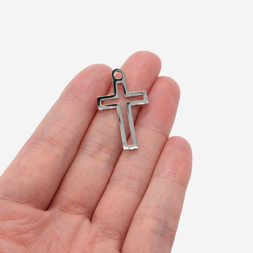 Подвеска "Крест" 30,3*18мм, сталь