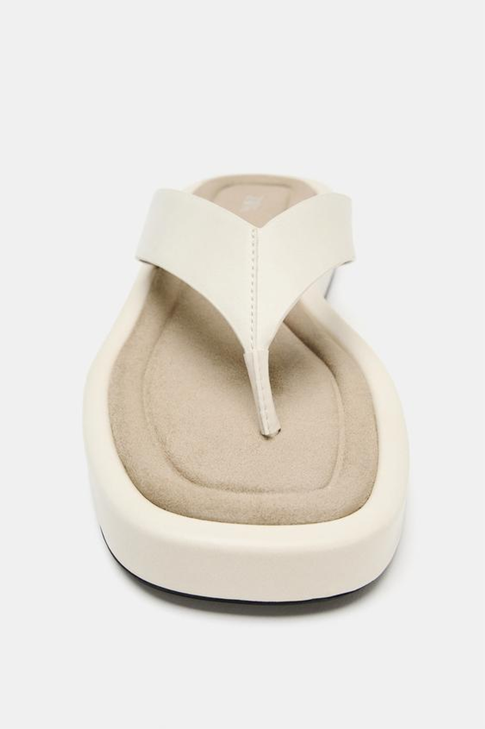 ZARA БОСОНОЖКИ НА ПЛАТФОРМЕ, БЕЛЫЙ