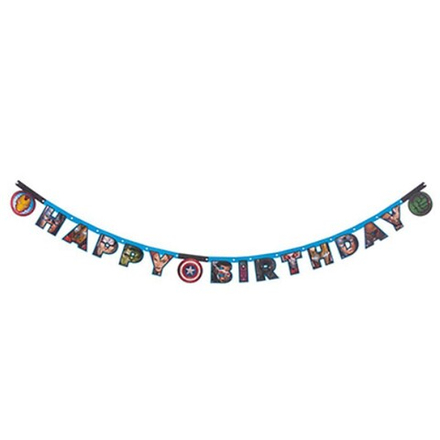 Гирлянда бумажная «Happy birthday. Мстители», 220 см