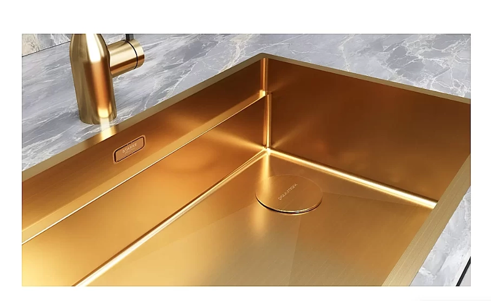 Кухонная мойка Paulmark NEXT-MULTI SINK 74 PM787445-BG брашированное золото