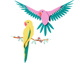Конструктор Лего Арт Попугаи Ара | LEGO Art Macaw Parrots коллекционный набор, 31211, 644 детали (18+)