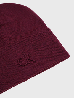 Шапка Calvin Klein Embossed Logo Beanie Hot Berry