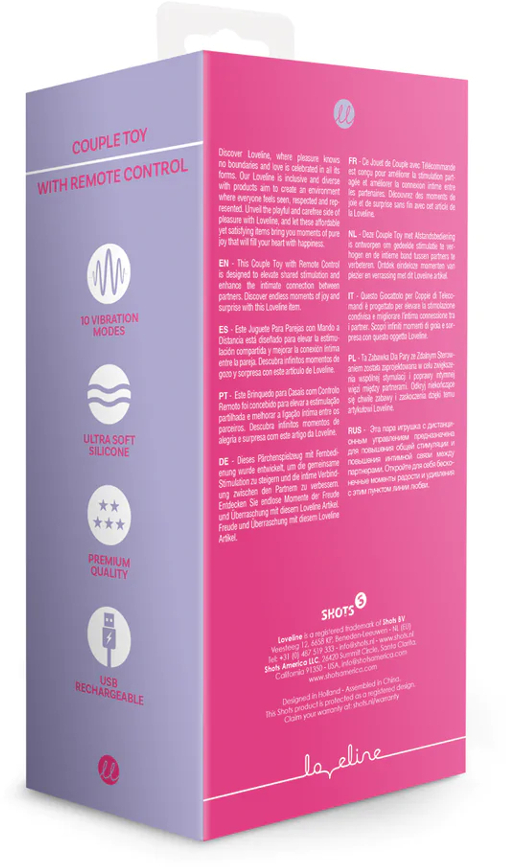 Shots Media Couple Toy with Remote Control - Парный вибромассажер с пультом ДУ