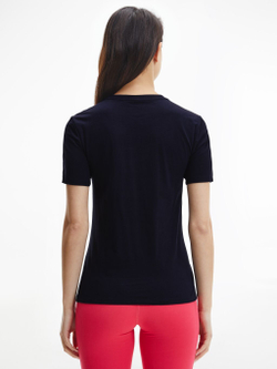 Женская теннисная футболка Tommy Hilfiger Regular Graphic C-NK Tee SS - desert sky