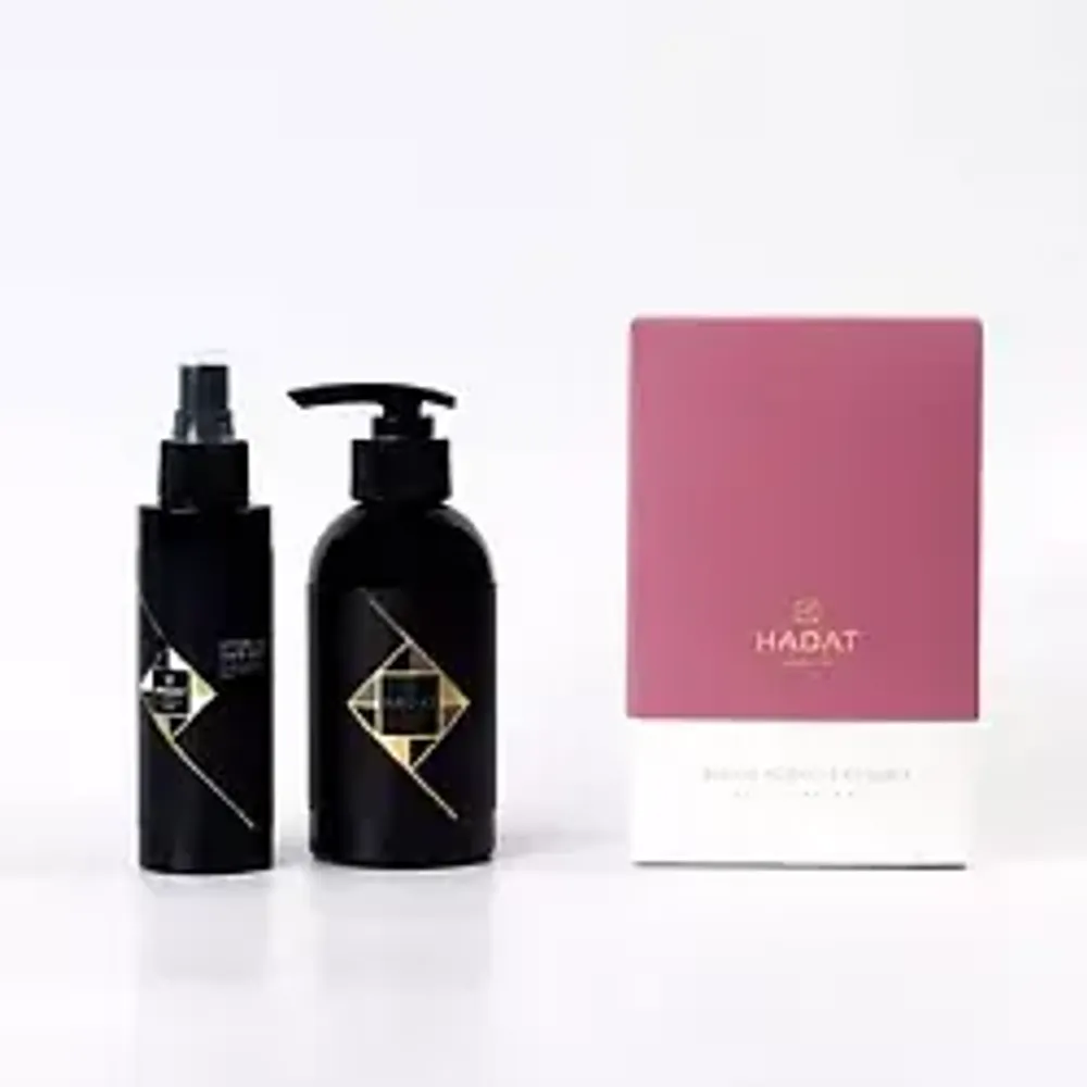 HADAT Repair Silk Combo - Набор Восстанавливающий (шампунь 250 мл+сыворотка 110 мл) розовый