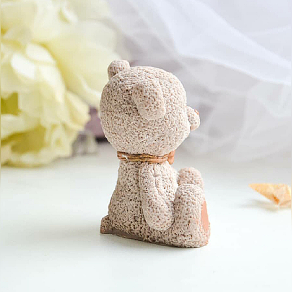 Молд 3D Мишка с бантом, 8*5*8 см