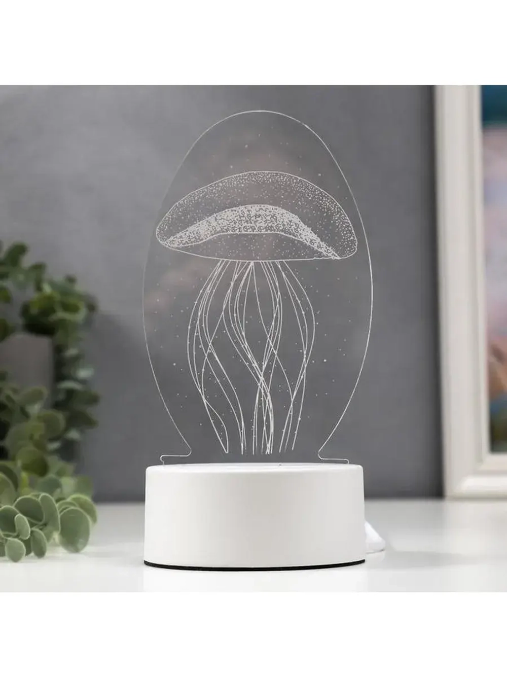 Светильник «Медуза» LED RGB от сети 9.5×10×21.5 см RISALUX
