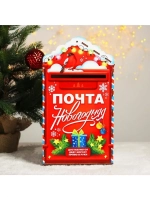 Деревянный ящик для писем Деду Морозу «Новый год!»