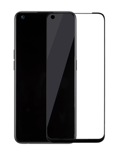 Закаленное стекло 6D с вырезом под камеру для смартфона OnePlus Nord N100, черный рамки, G-Rhino