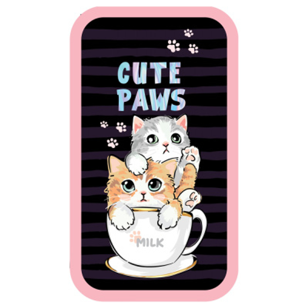 Пенал 2 отделения, 190*105 ArtSpace "Cute Paws", ламинированный картон