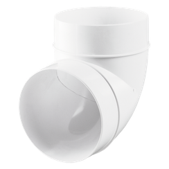 Колено круглых каналов Zernberg DN150 мм 90 градусов пластик 17014