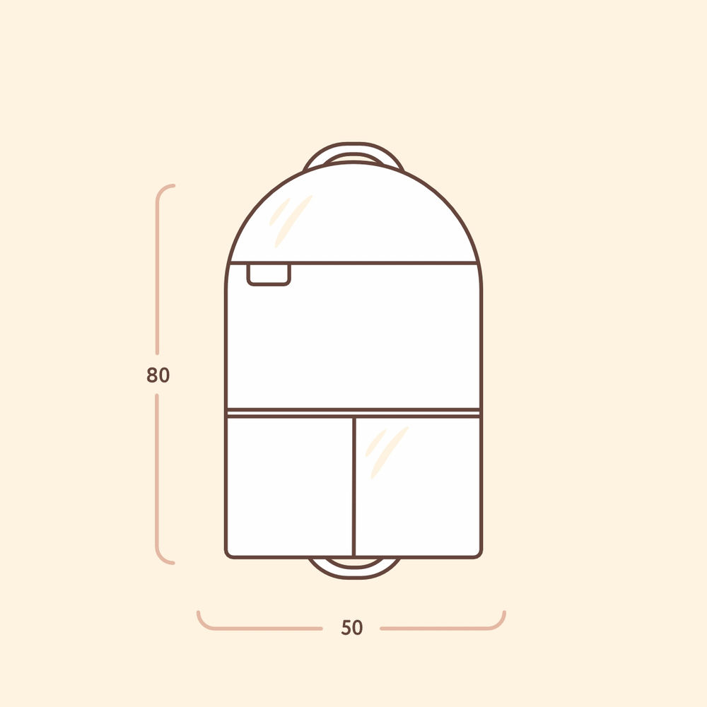 Детский чехол с карманами 80х50. Без принта