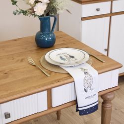 НАБОР САЛФЕТОК ИЗ 2-Х ШТ "FAMILY FARM" ,40Х40СМ,СИНИЙ,100% ХЛОПОК,ТВИЛ