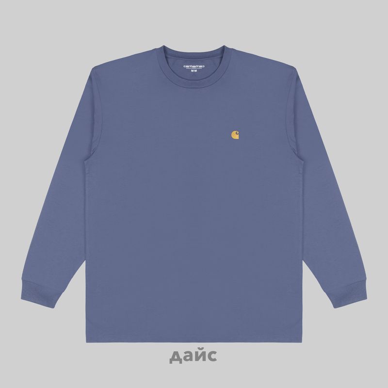 Лонгслив мужской Carhartt WIP Chase артикул:I026392_positano - купить в магазине Дайс