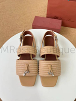 Сандалии Loro Piana Charms Sprightly женские в коричневом цвете
