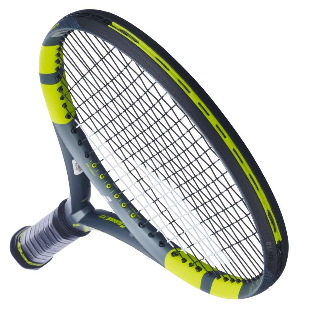 Теннисная ракетка Babolat Pure Aero+ Gen-9 - metallic dark forest/yellow + струны