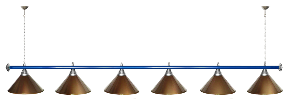 Лампа STARTBILLIARDS 6 пл. (плафоны золотые,штанга золотая,фурнитура золото)