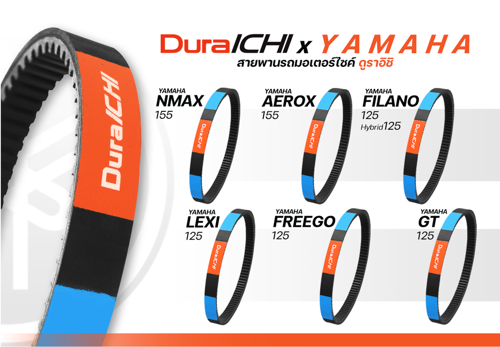 Duraichi BELT, DRIVE for Honda, Yamaha, Suzuki, Vespa, Lambretta, Royal Alloy, Scomadi