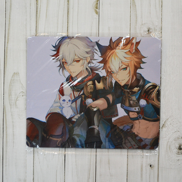 Коврик для мыши "Genshin Impact / Геншин - Кадзуха и Горо"