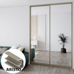 Дверь-купе ARISTO С, зеркало, профиль шампань матовая