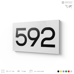 Номер на дверь 592, табличка на дверь для офиса, квартиры, кабинета, аудитории, склада, белая 120х70 мм, Айдентика Технолоджи