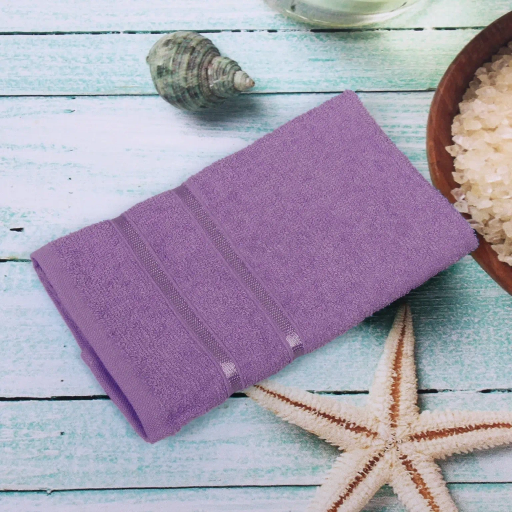 Полотенце махровое 30*60см «LUNA» цвет сиреневый 10250 плотность 360гр/м2